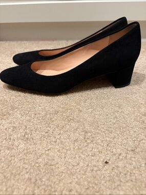 J. Crew Black Suede Classic Ballet Flats